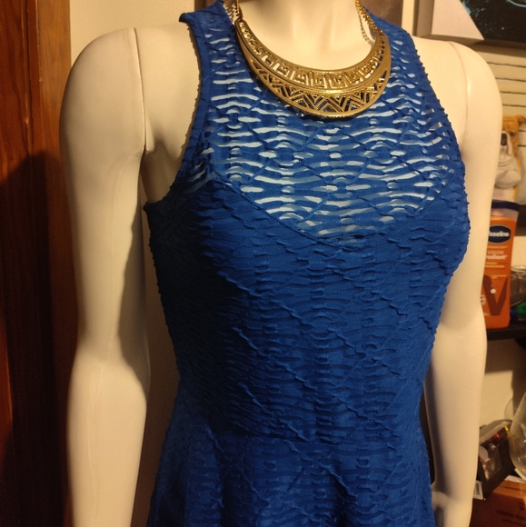 Material Girl Brand Sleeveless Blue Dress (M) - Picture 4 of 8
